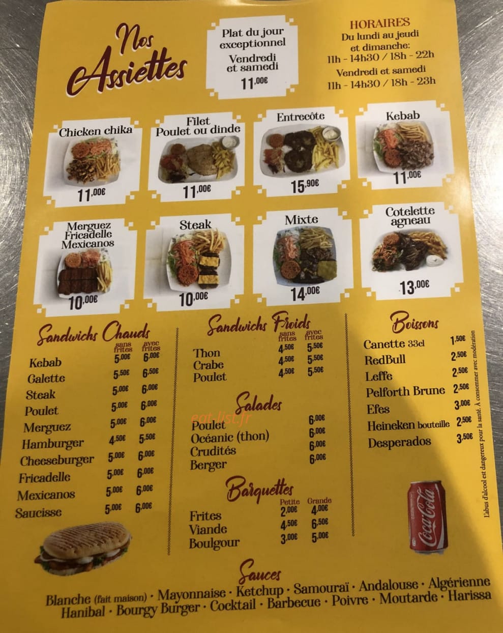 Chez Pala — carte page 2