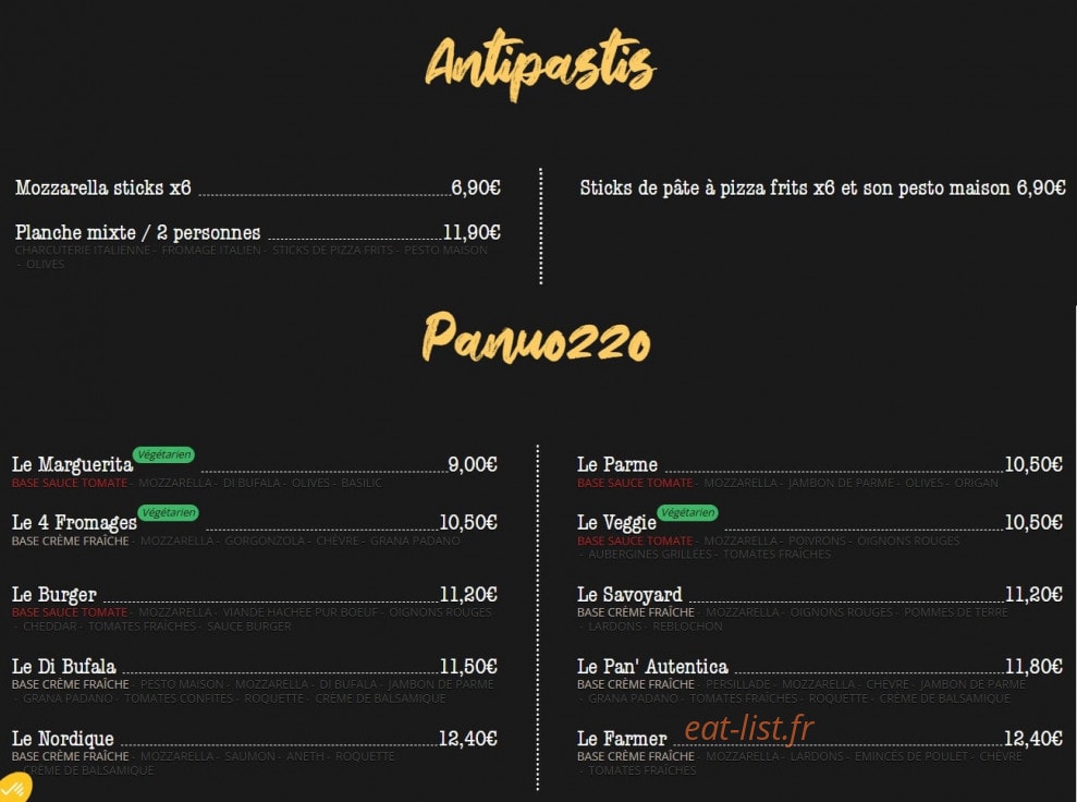 L'Autentica — carte page 2
