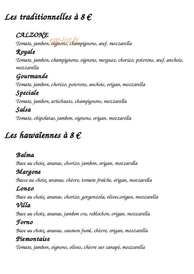 Pizza Angelo — carte page 3