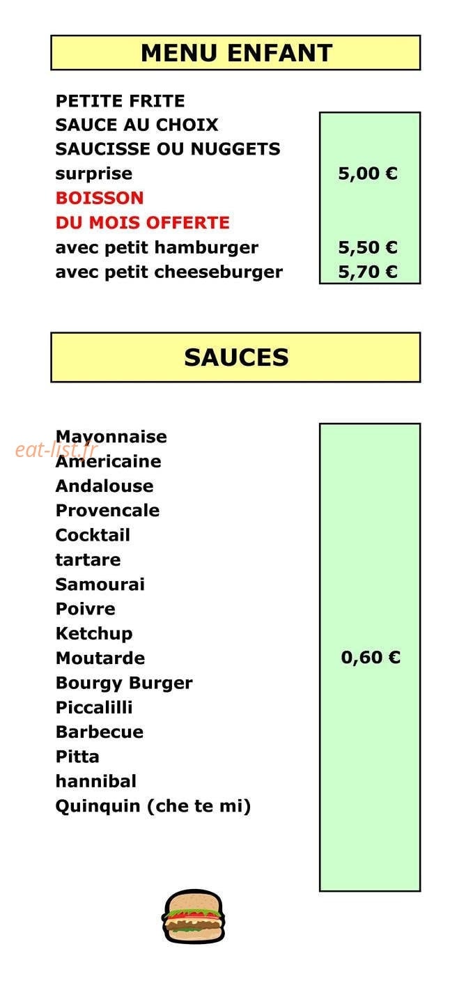 Friterie du centre — carte page 2