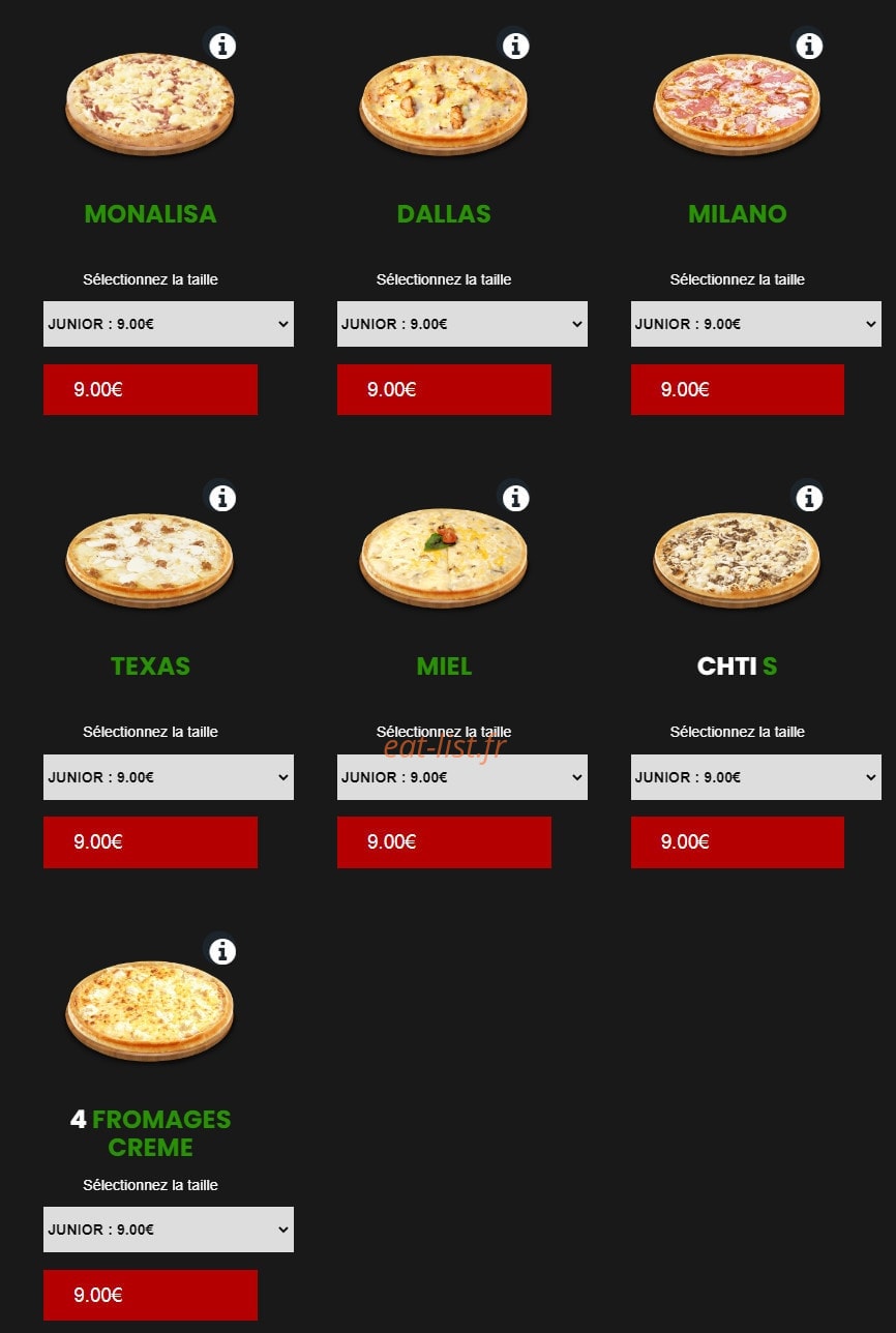 Di Roma pizza — carte page 4