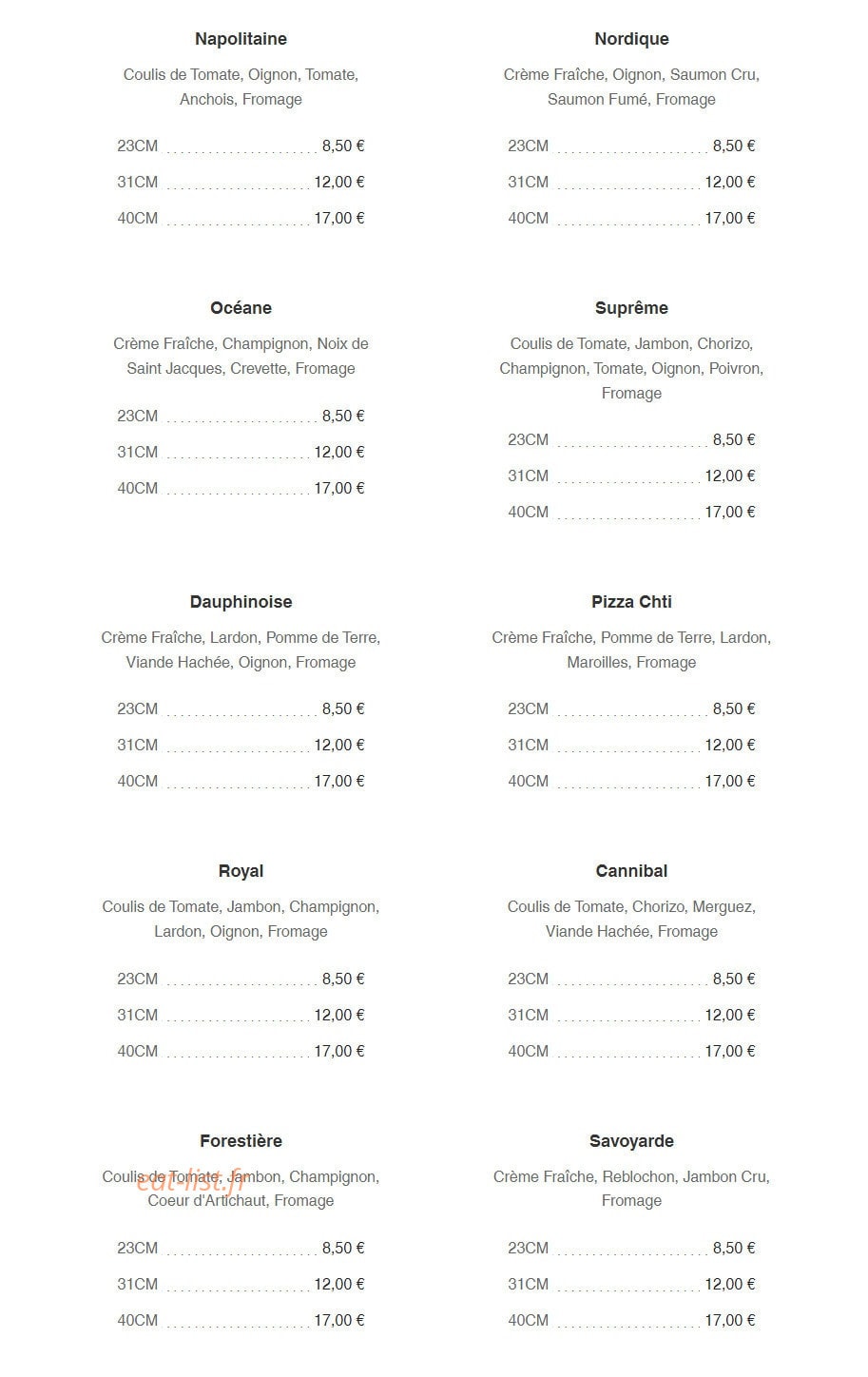 Pizz'Eli — carte page 5