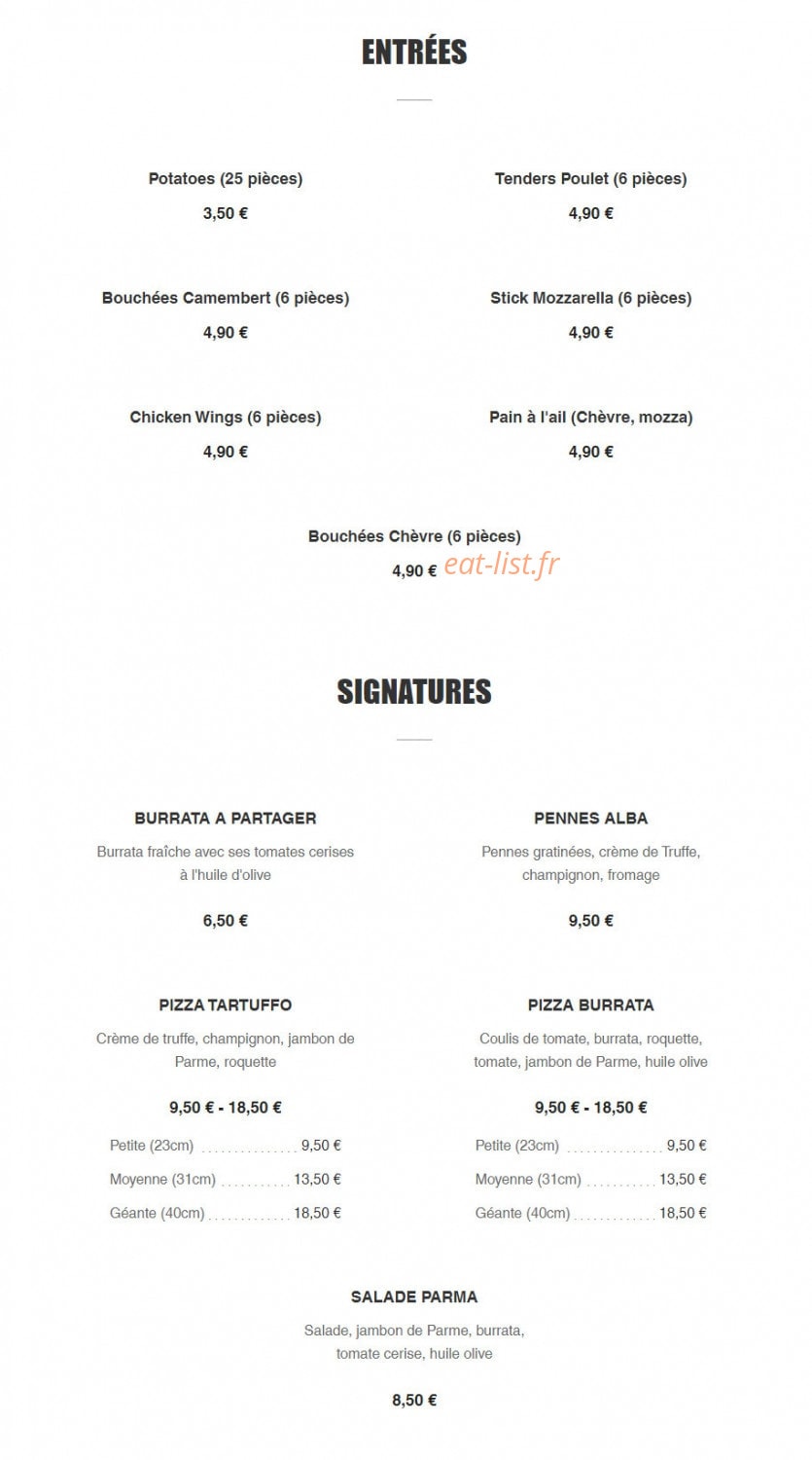 Pizz'Eli — carte page 2