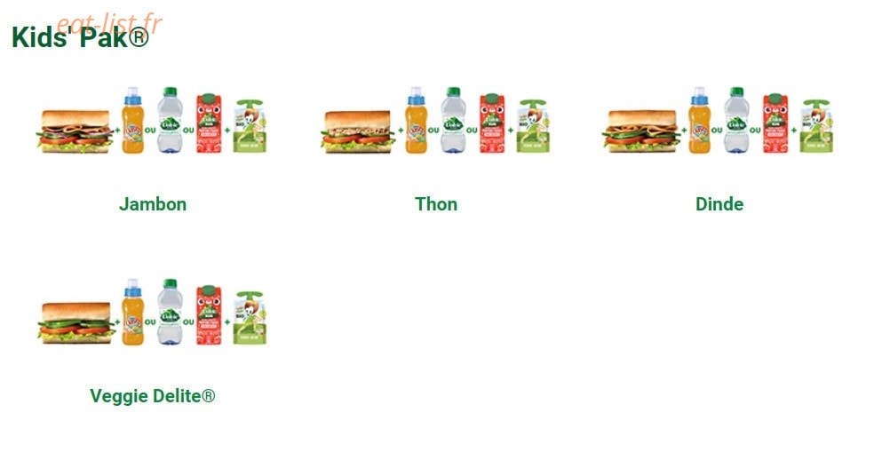 Subway — carte page 4