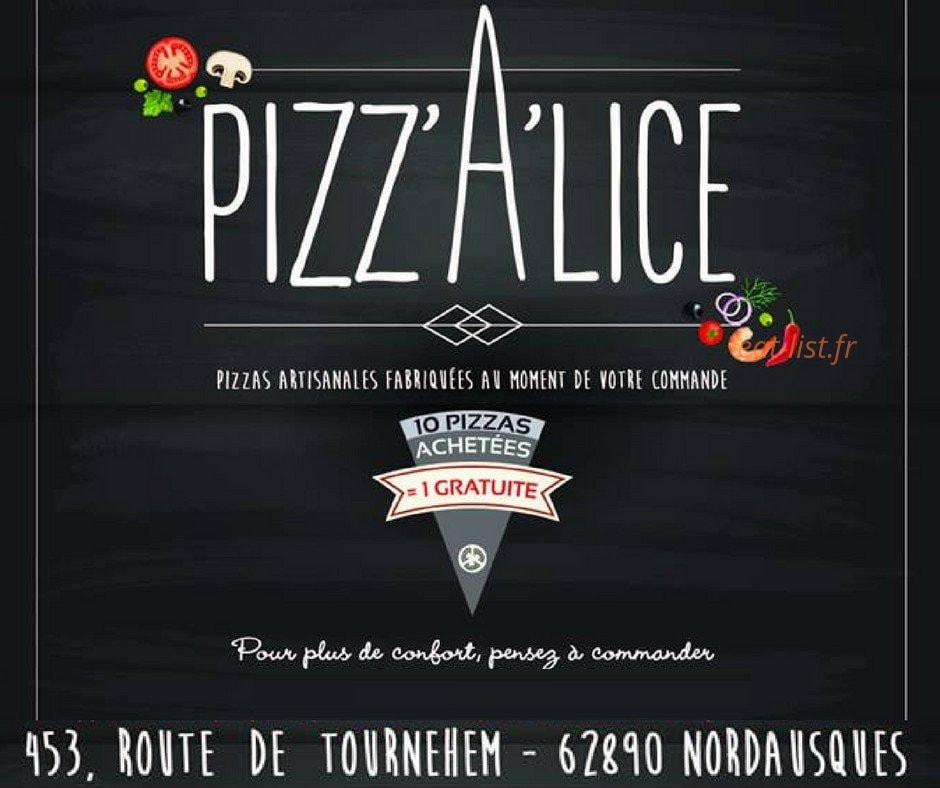 Pizz'a'lice — carte page 1
