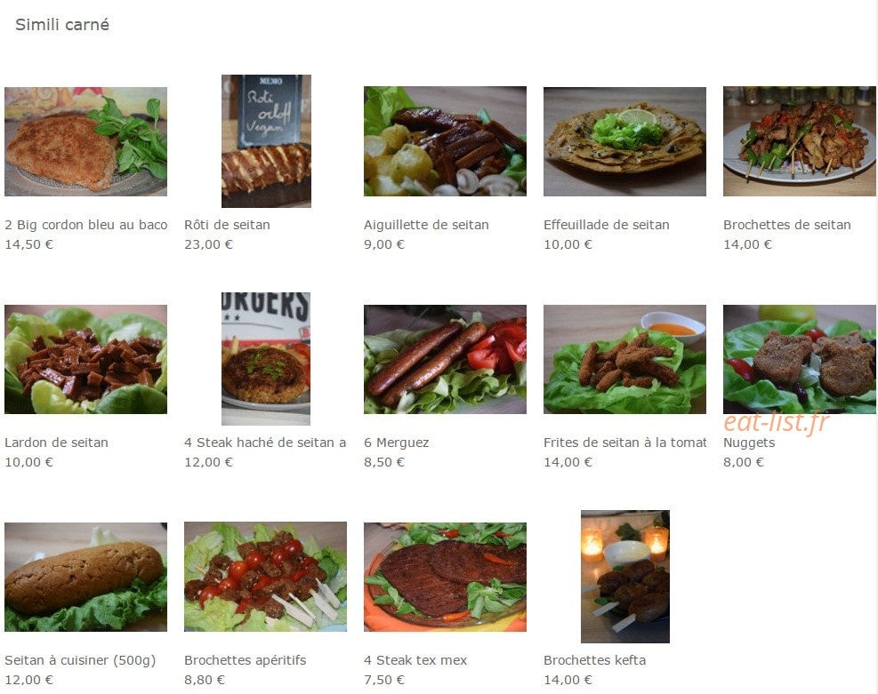 Roots Vegan Food — carte page 1