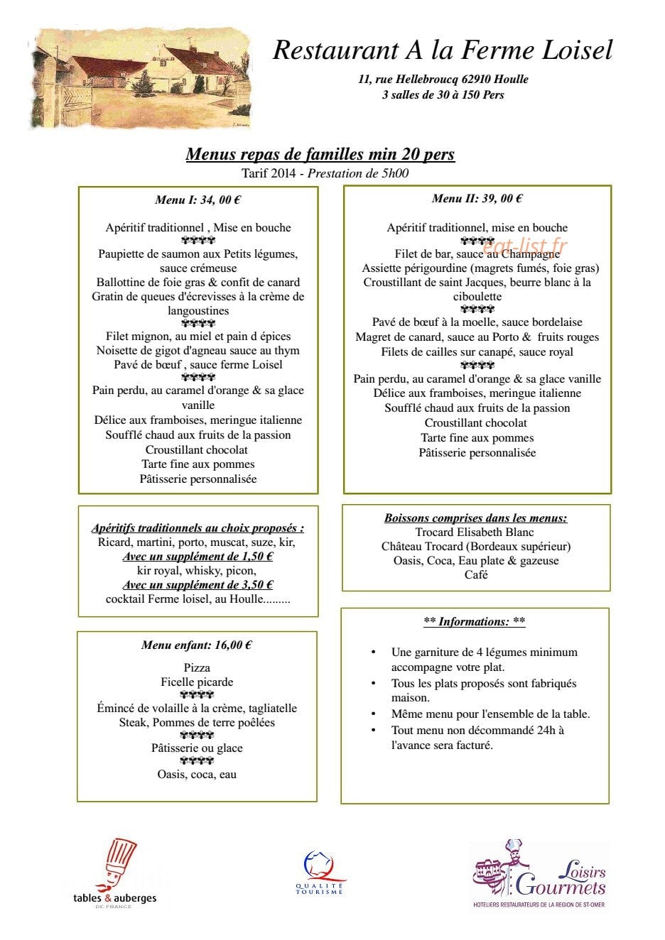 A la Ferme Loisel — carte page 3