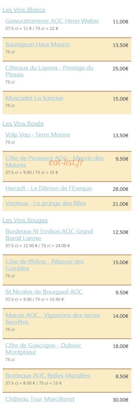La Table Houlloise — carte page 5