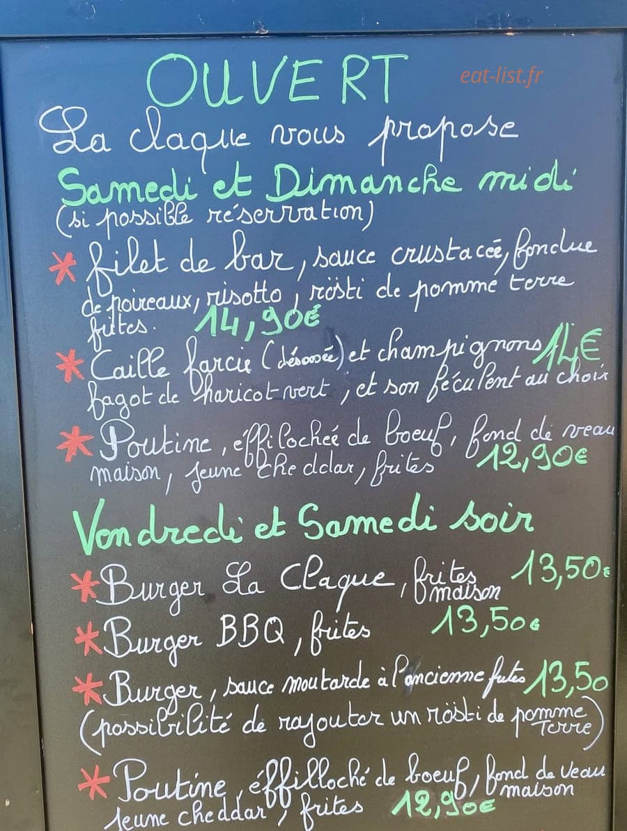 La Claque — carte page 1