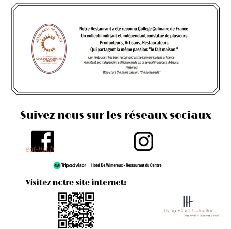 Restaurant Du Centre — carte page 7