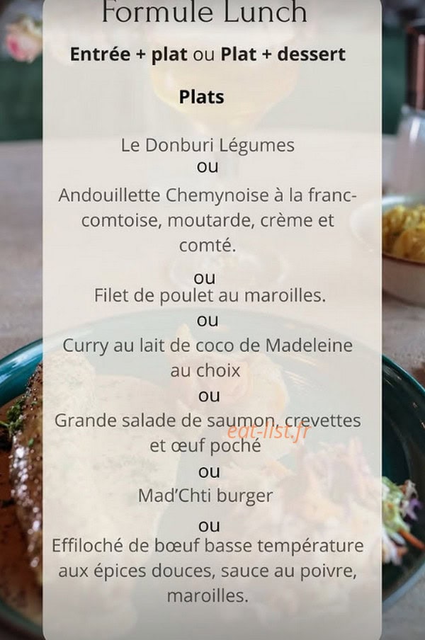 Chez Madeleine — carte page 2
