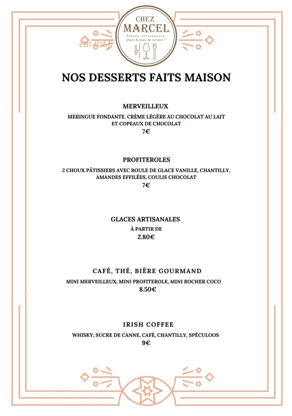 Chez Marcel — carte page 5
