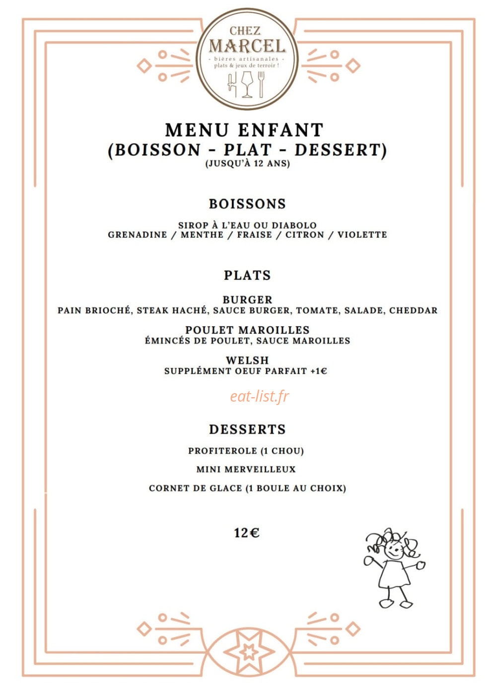 Chez Marcel — carte page 4