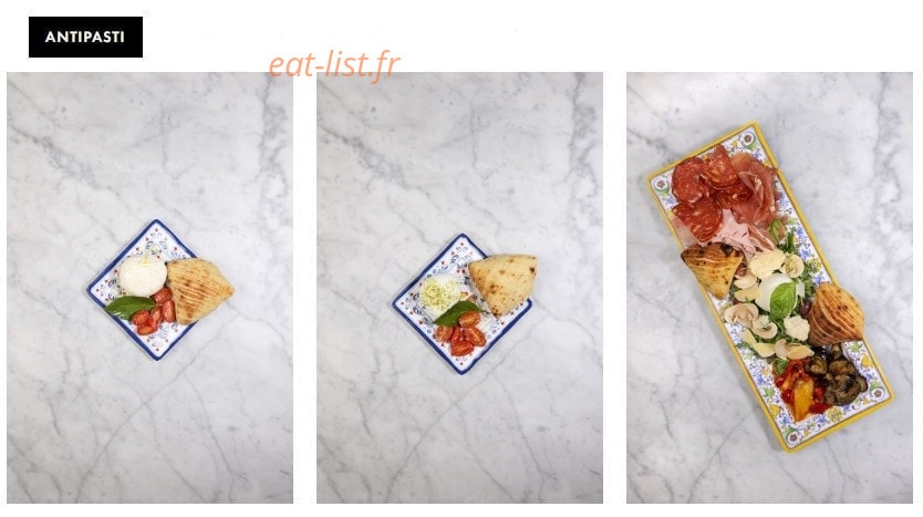 Carte et menu de Italian Trattoria à Noyelles Godault — Les Antipasti
