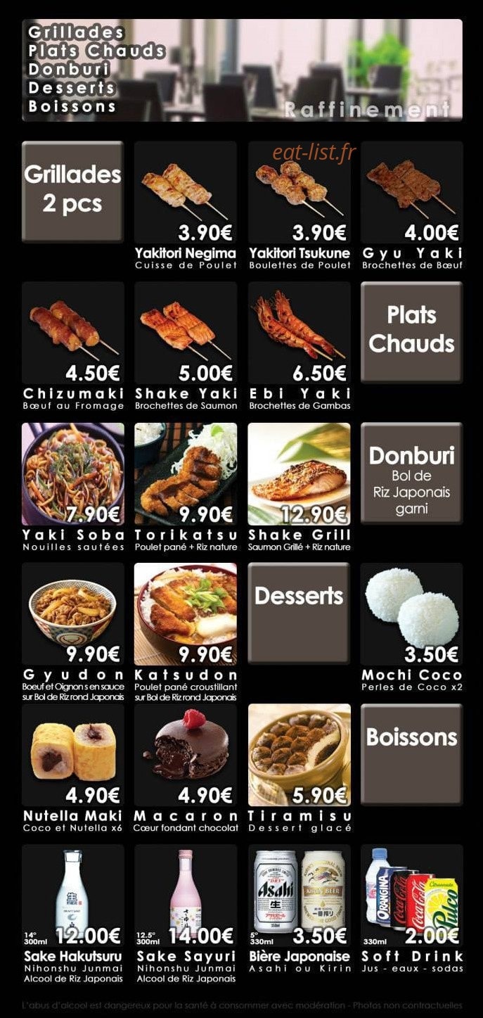 Restaurant Zen — carte page 4