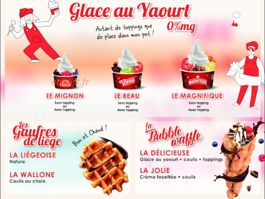 Yogurt Factory — carte page 1