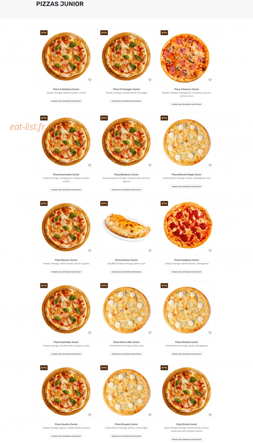 Di Napoli Pizza — carte page 1