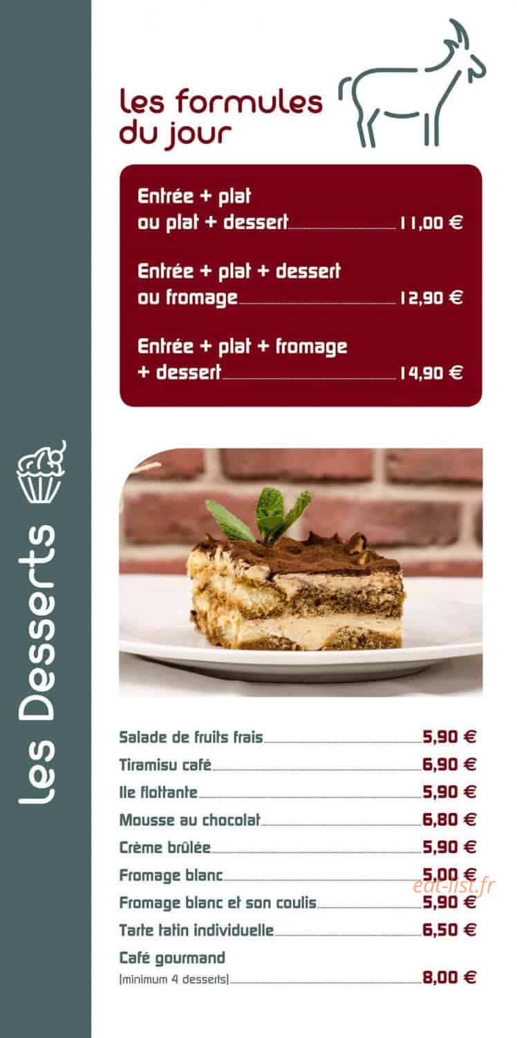 Au petit chabichou — carte page 2