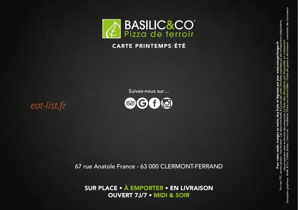 Basilic & Co — carte page 9
