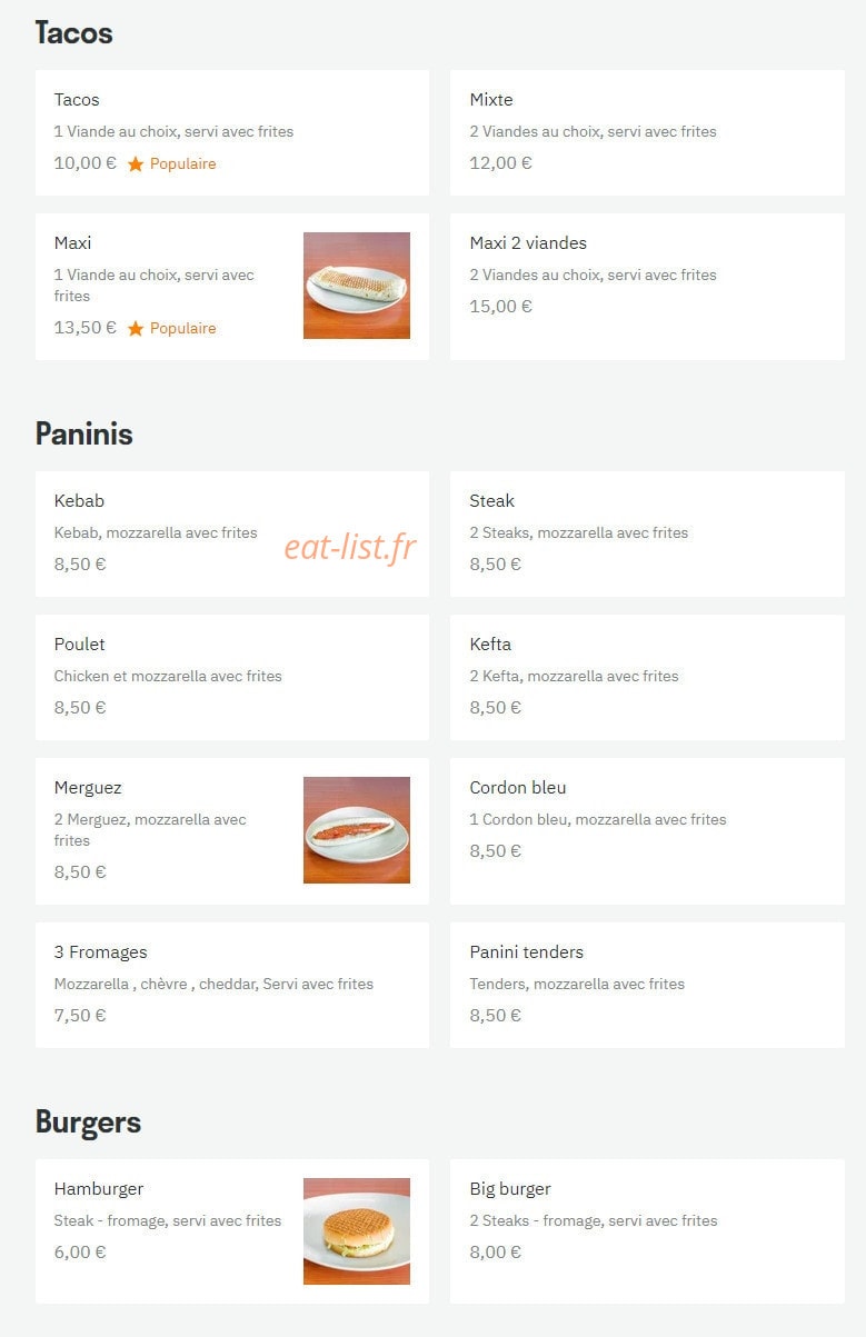 Big Kebab — carte page 2