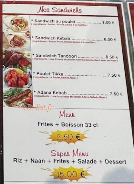 Bismillah Afghan Restaurant — carte page 5