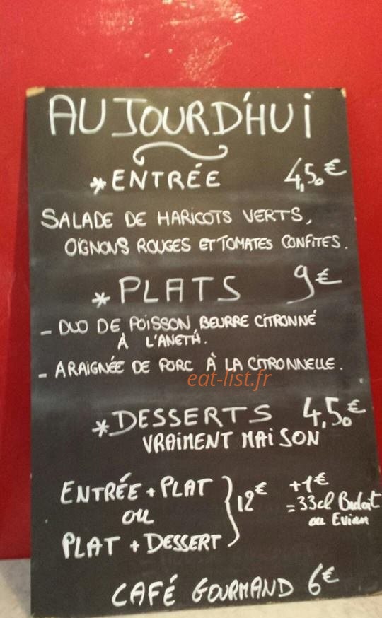Bistro de la mairie — carte page 1