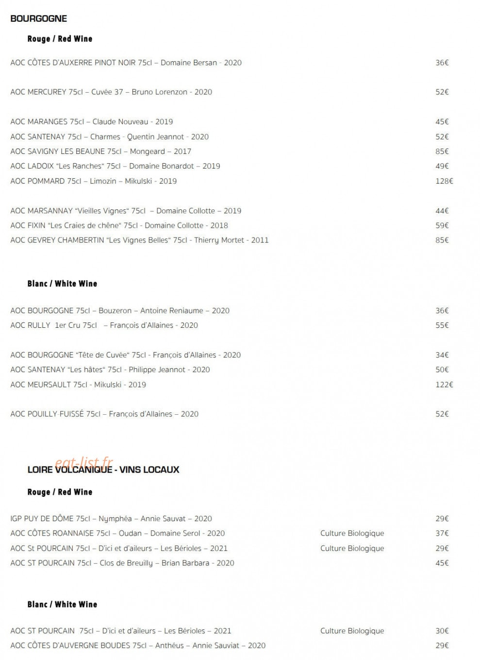 Bistrot Gorki — carte page 6