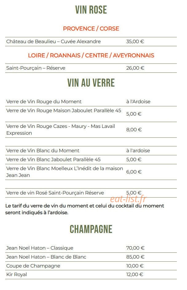 Café Charbon — carte page 12
