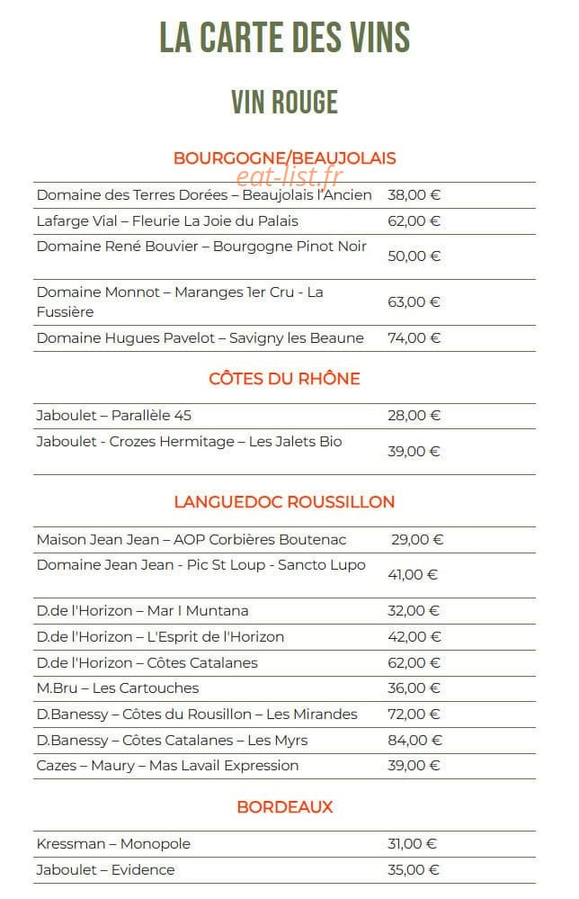Café Charbon — carte page 9