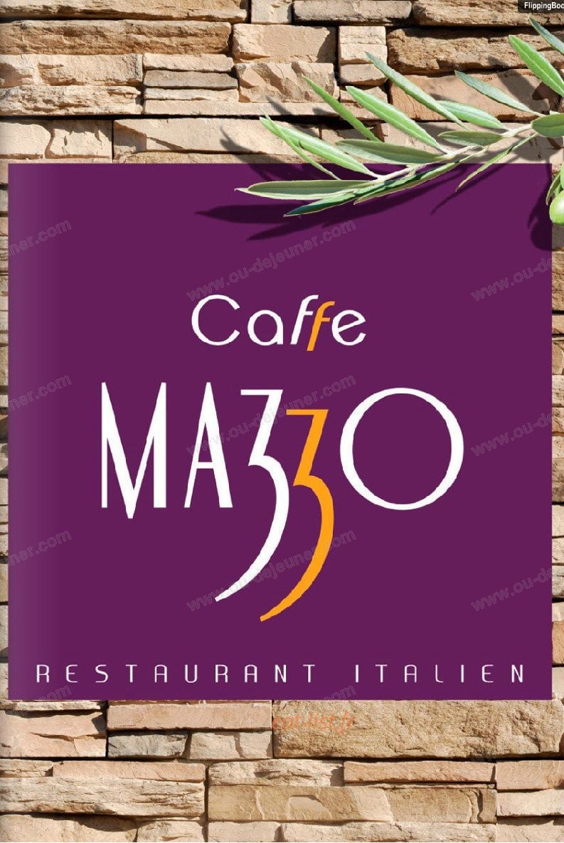 Caffe Mazzo — carte page 1