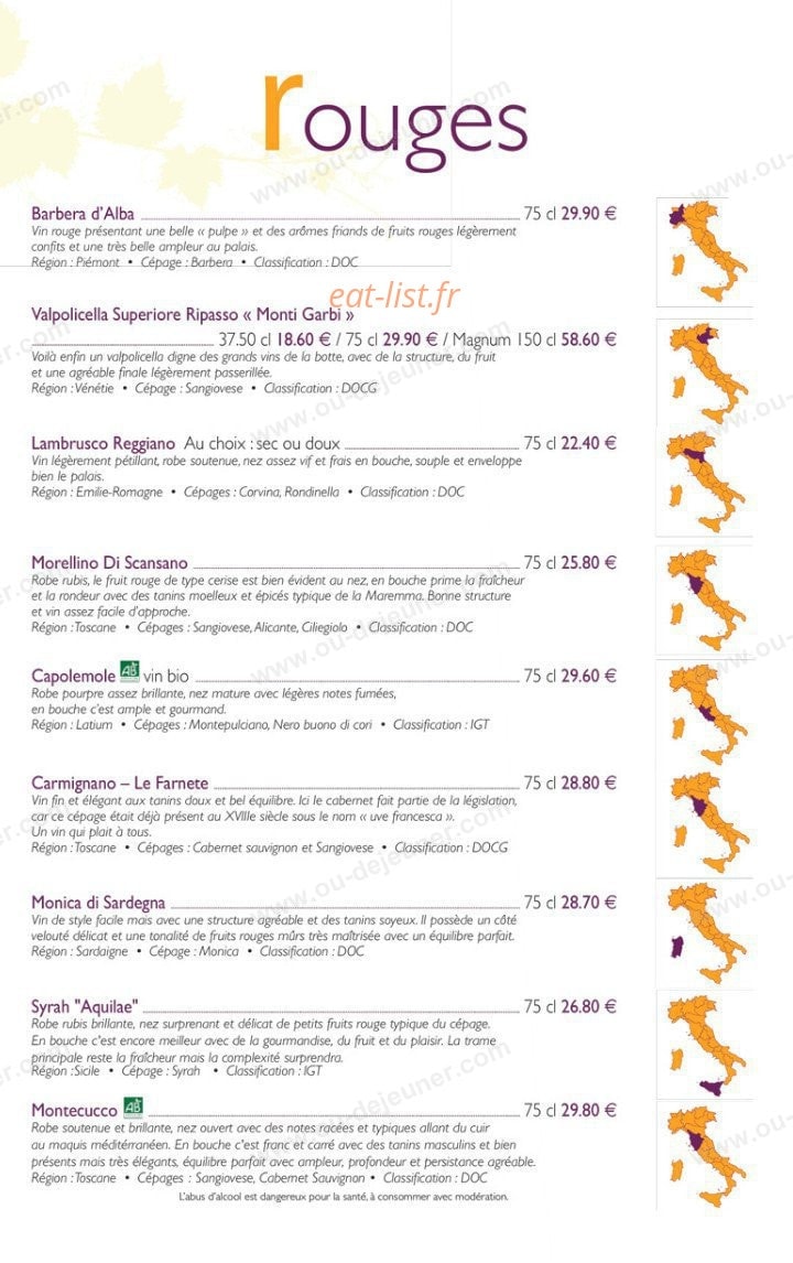 Caffe Mazzo — carte page 19