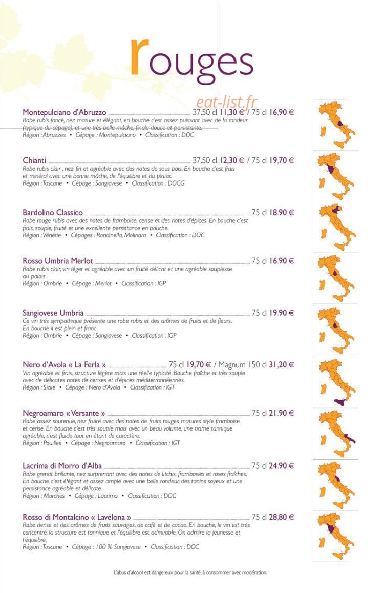 Caffe Mazzo — carte page 18