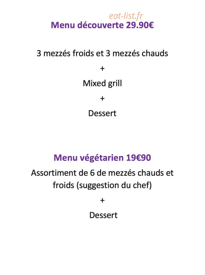 Chez Yasmina — carte page 5