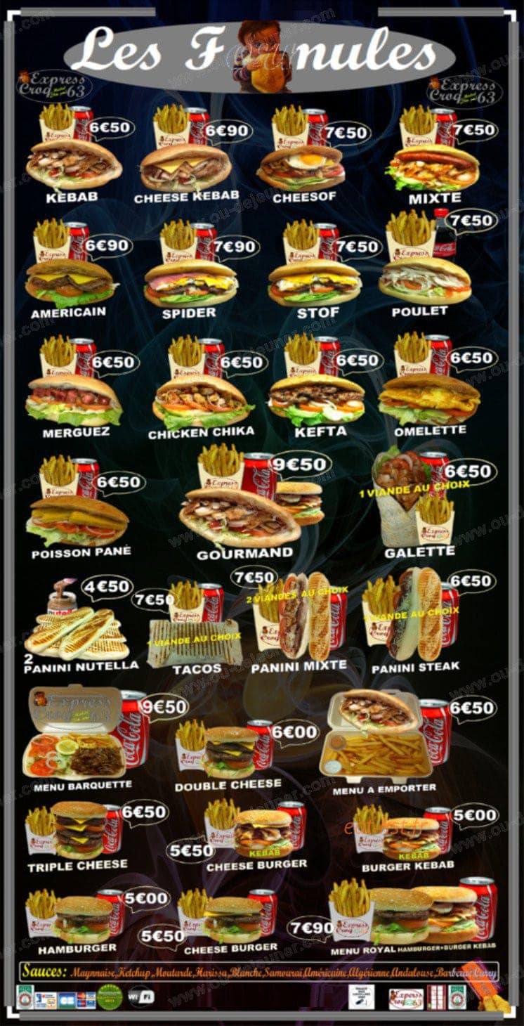 Croq Express — carte page 2