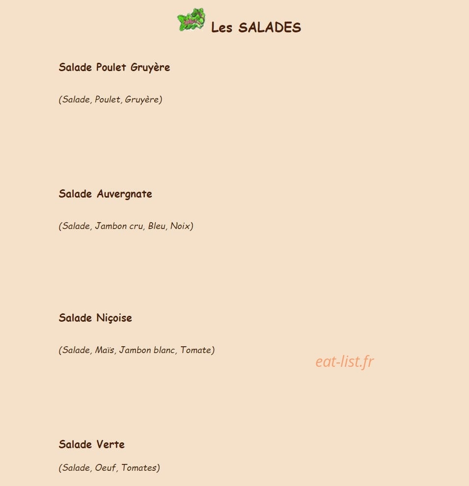 Crousti Pain — carte page 6