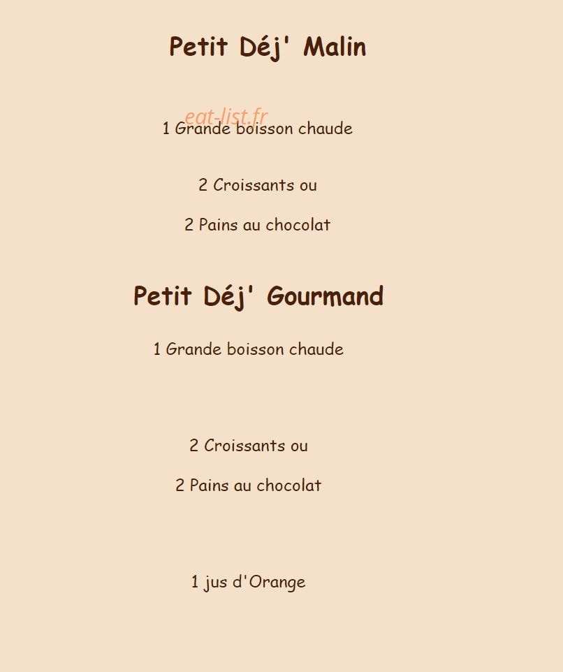 Crousti Pain — carte page 1