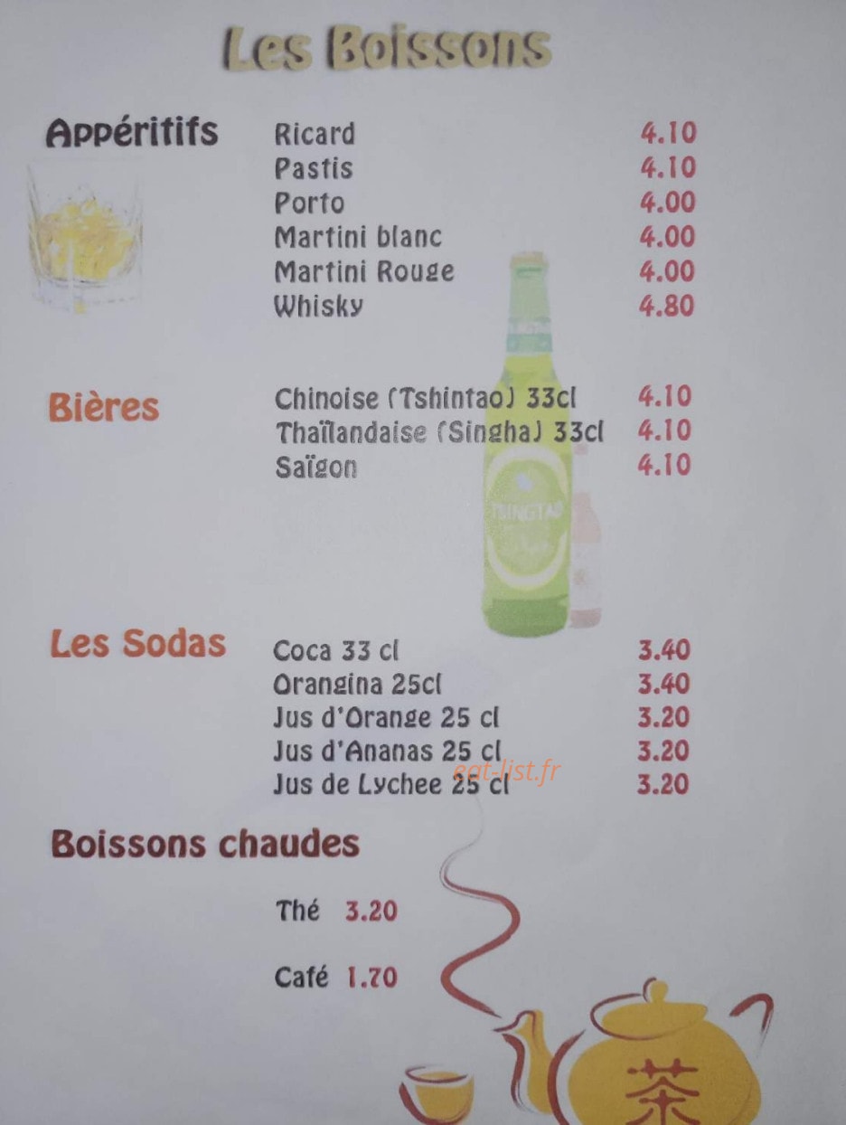 Délices d'Asie — carte page 8