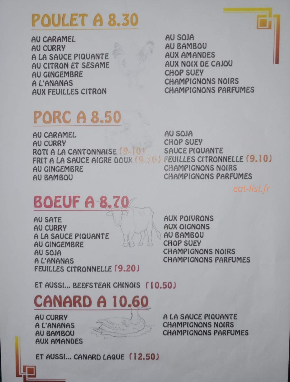 Délices d'Asie — carte page 3