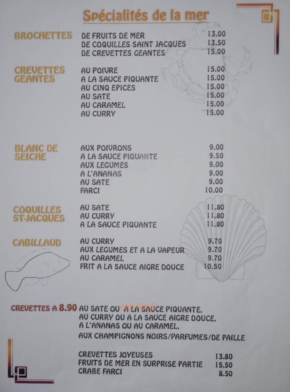 Délices d'Asie — carte page 2