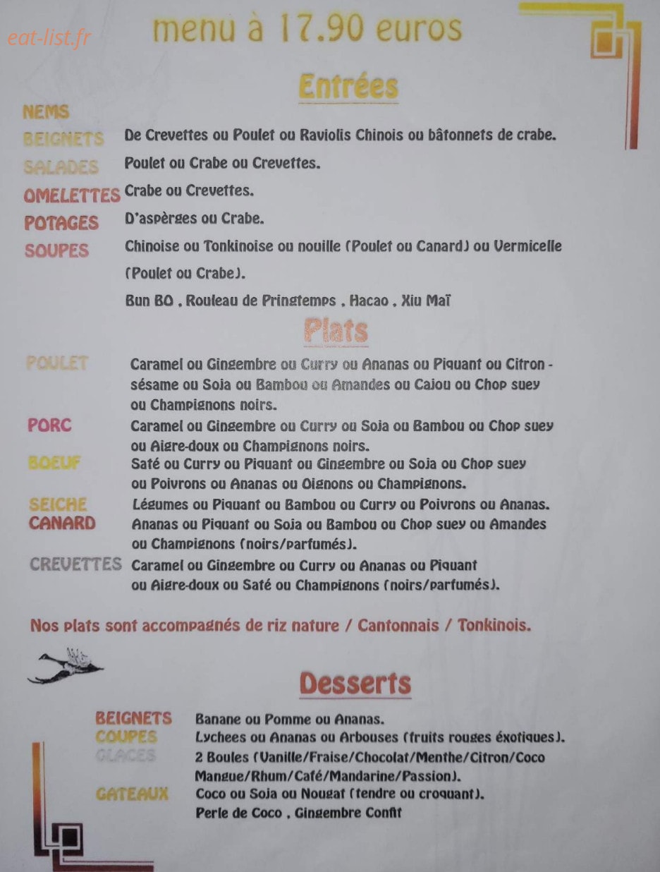 Délices d'Asie — carte page 5