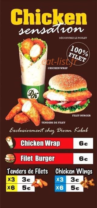 Divan Kebab — carte page 2