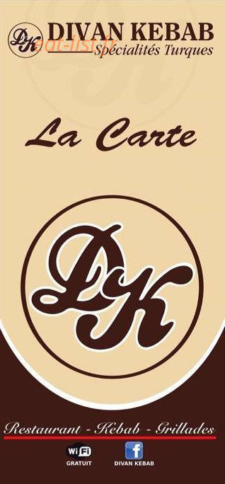 Divan Kebab — carte page 1