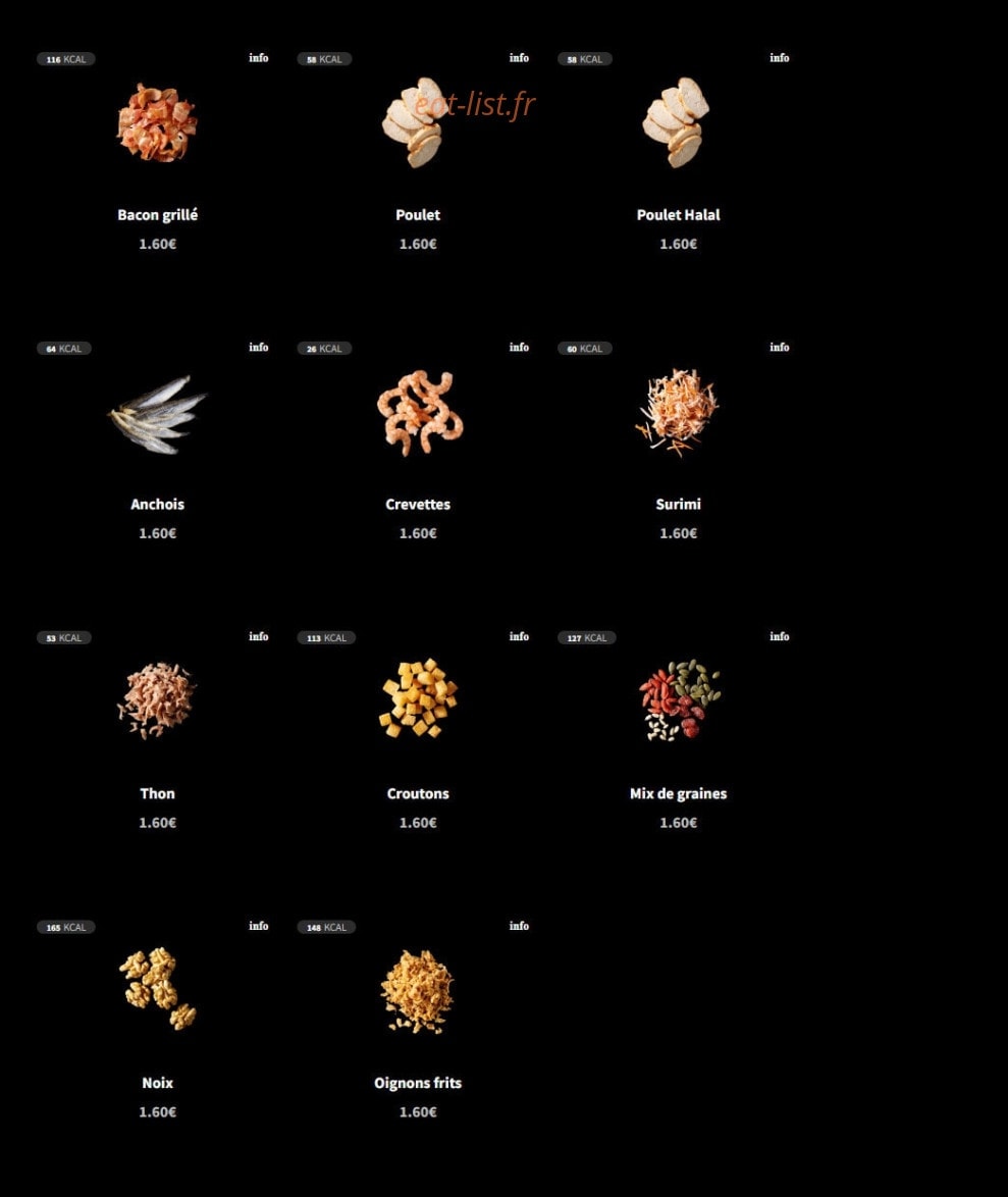 Eat Salad — carte page 5