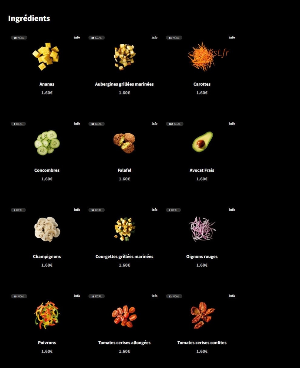 Eat Salad — carte page 3
