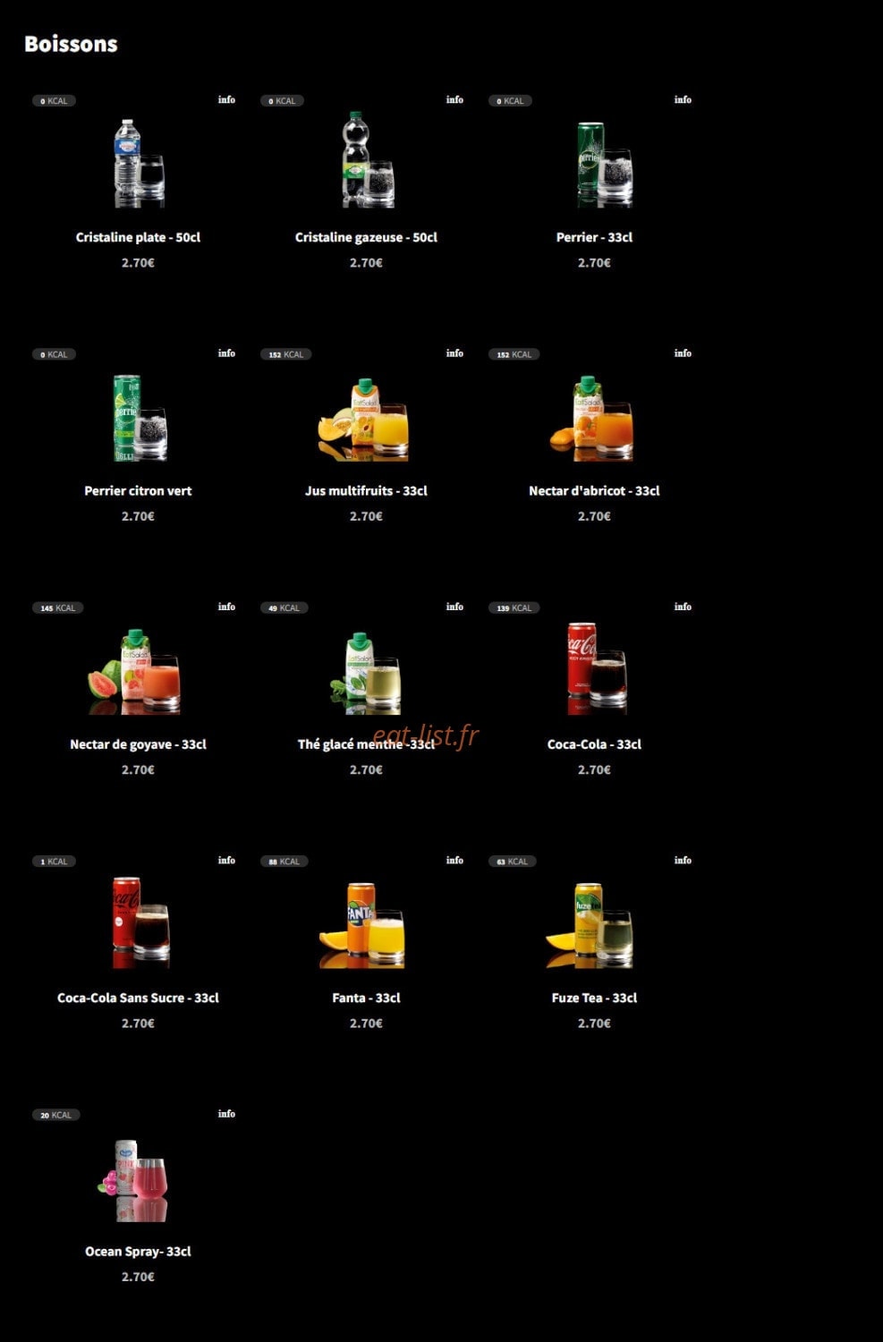 Eat Salad — carte page 8