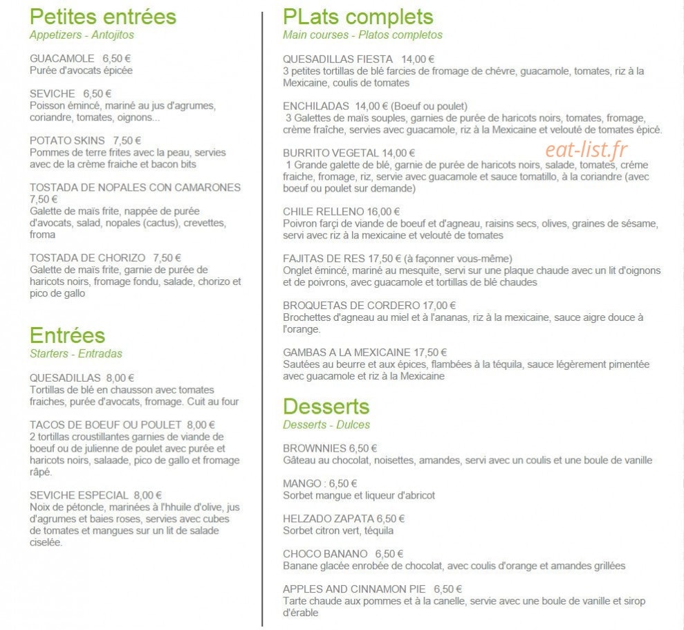 Fiesta Grande — carte page 1