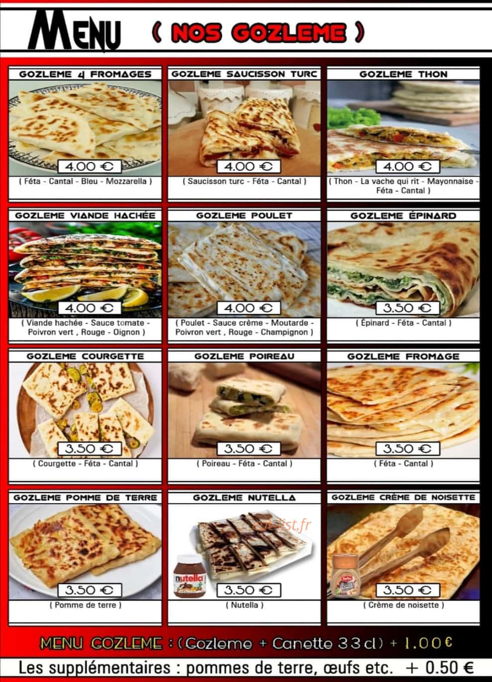 Gözleme — carte page 1