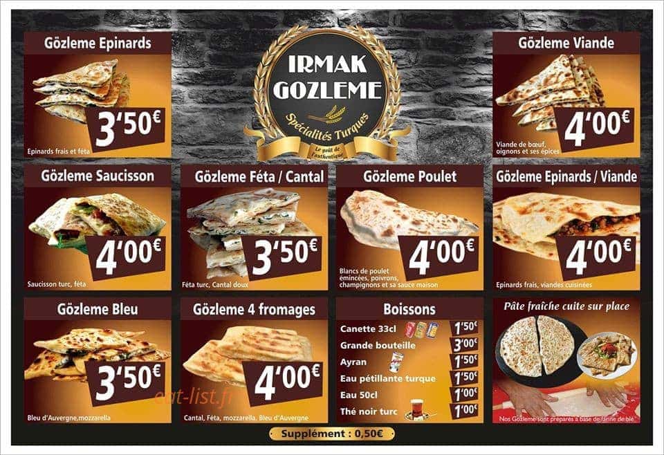 Irmak Gozleme — carte page 1