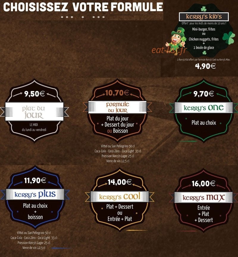 Kerry'S Pub — carte page 11
