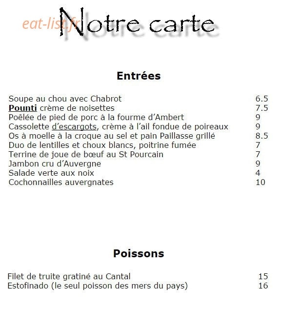 L'Alambic — carte page 1